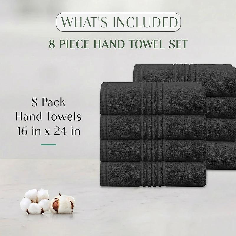 Home Weavers Inc Hazel Collection 100% Cotton Zero Twist -pc. Hand Towel