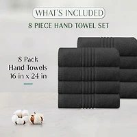 Home Weavers Inc Hazel Collection 100% Cotton Zero Twist -pc. Hand Towel