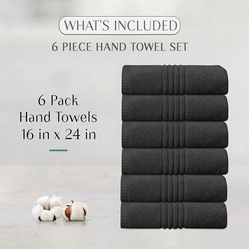 Home Weavers Inc Hazel Collection 100% Cotton Zero Twist -pc. Hand Towel