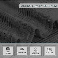 Home Weavers Inc Hazel Collection 100% Cotton Zero Twist -pc. Hand Towel