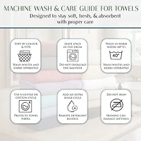 Home Weavers Inc Hazel Collection 100% Cotton Zero Twist -pc. Quick Dry Bath Towel Set