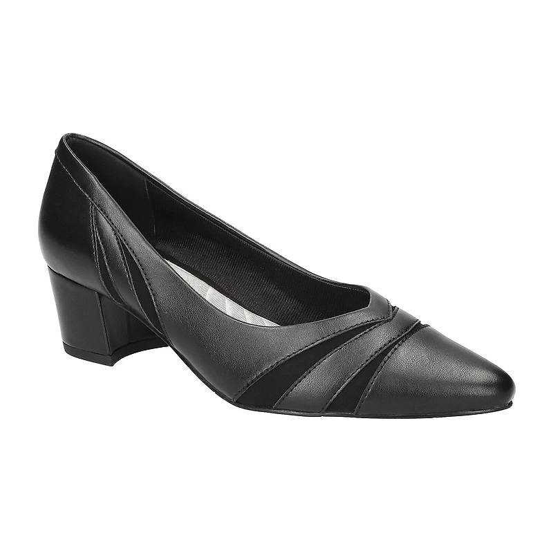 Easy Street Lizbeth Womens Pointed Closed Toe Block Heel Pumps