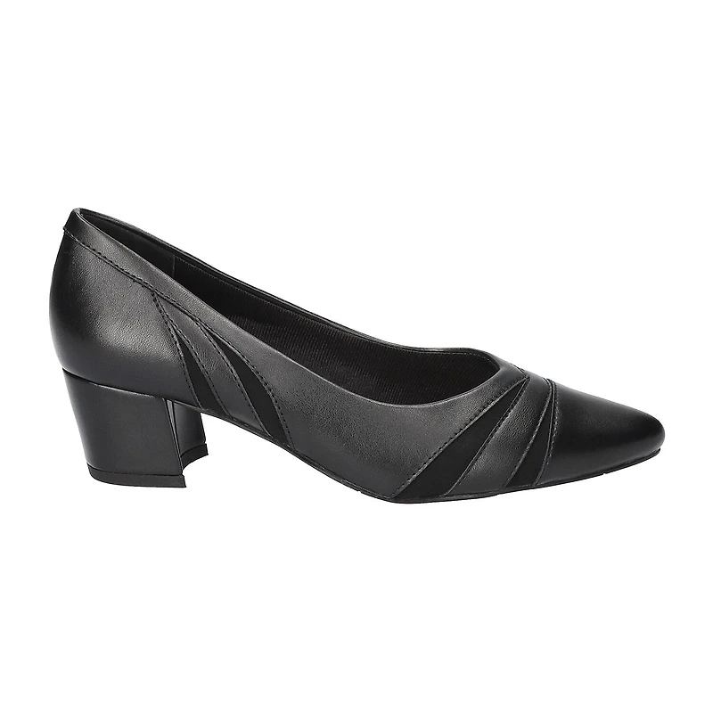 Easy Street Lizbeth Womens Pointed Closed Toe Block Heel Pumps