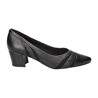 Easy Street Lizbeth Womens Pointed Closed Toe Block Heel Pumps