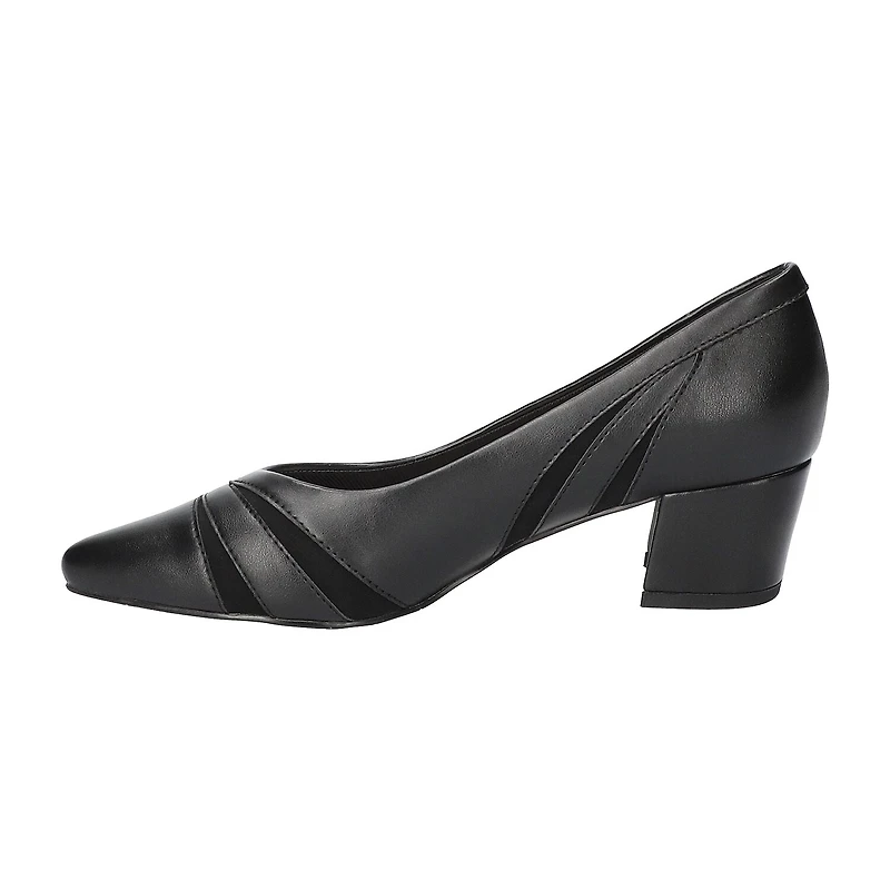 Easy Street Lizbeth Womens Pointed Closed Toe Block Heel Pumps