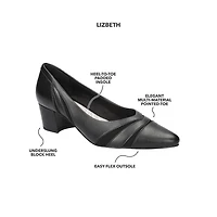 Easy Street Lizbeth Womens Pointed Closed Toe Block Heel Pumps