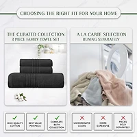 Home Weavers Inc Hazel Collection 100% Cotton Zero Twist Super Absorbent -pc. Quick Dry Bath Towel Set