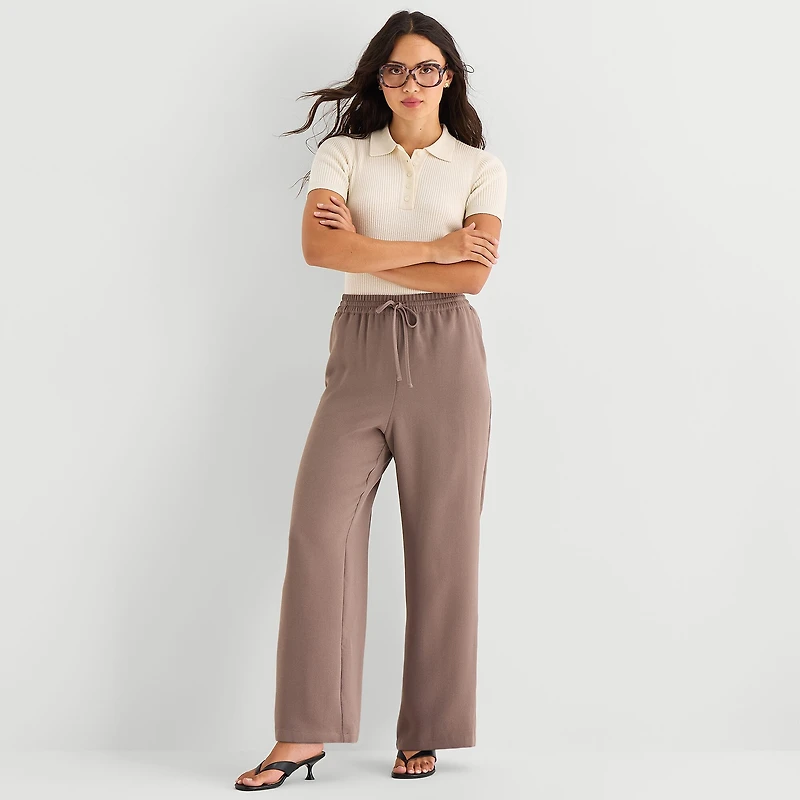 a.n.a Womens Short Sleeve Polo Sweater