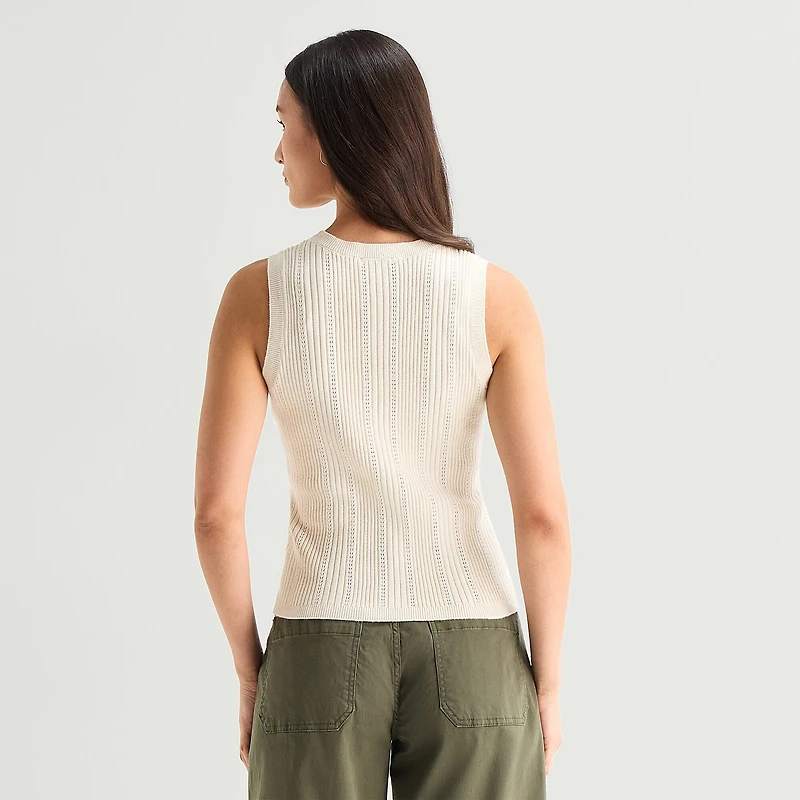 a.n.a Womens V Neck Button Sweater Vest