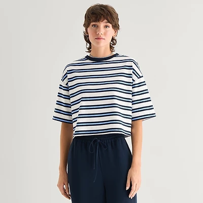 a.n.a Womens Crew Neck Short Sleeve T-Shirt