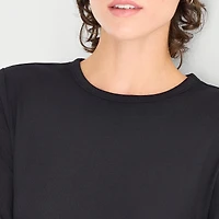 a.n.a Ribbed Womens Crew Neck Long Sleeve T-Shirt