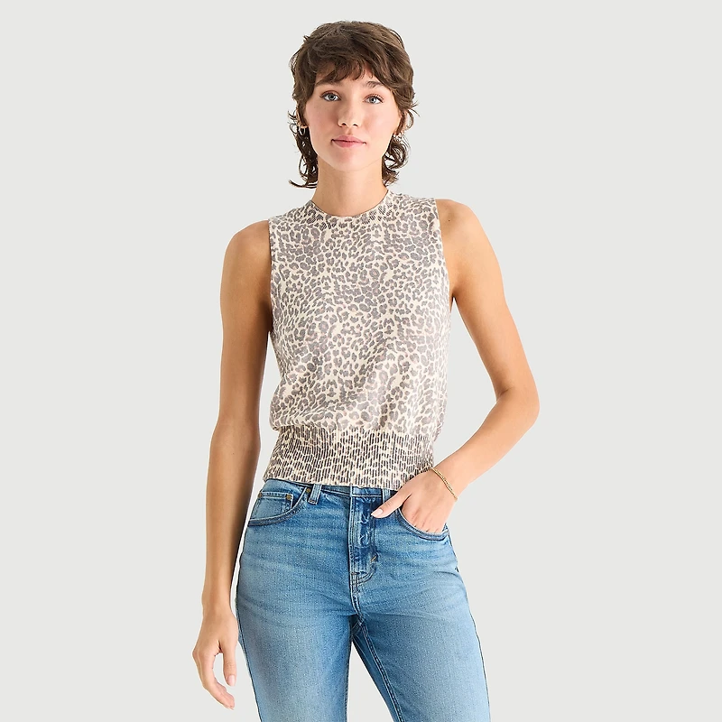 a.n.a Womens Crew Neck Sleeveless Pullover Sweater