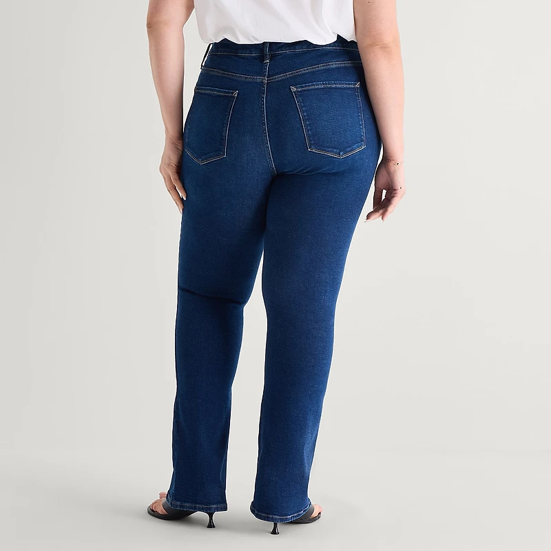 a.n.a Womens Plus High Rise Bootcut Jean