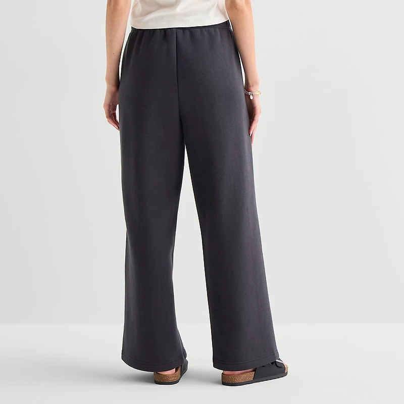 Hurley Womens Juniors Wide Leg Fleece Sweatpant