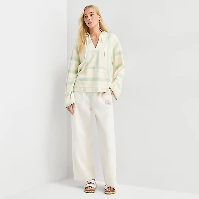 Hurley Womens Juniors Wide Leg Fleece Sweatpant