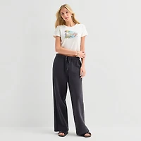 Hurley Womens Juniors Wide Leg Fleece Sweatpant