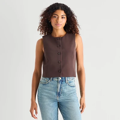 a.n.a Womens Crew Neck Sleeveless Vest