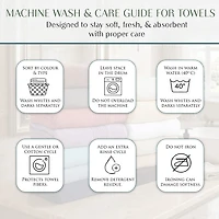 Home Weavers Inc Hazel Collection 100% Cotton Zero Twist -pc. Quick Dry Bath Towel Set