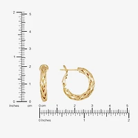 Silver Reflections Womens 14K Gold Over Brass 21mm Hoop Earrings