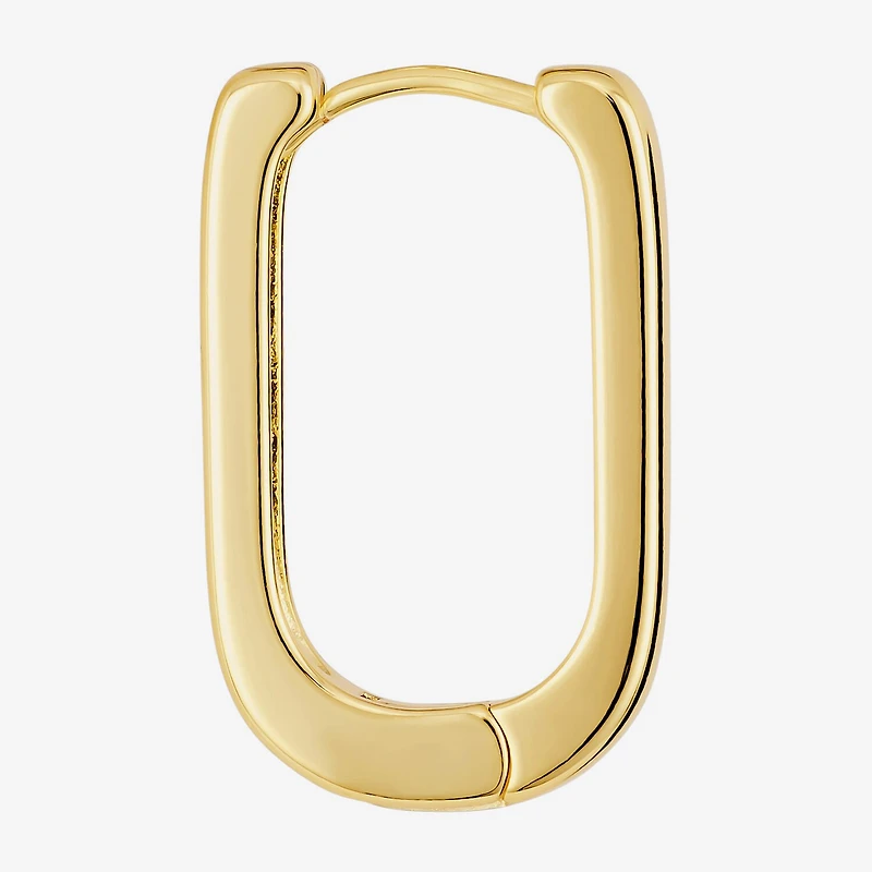 Silver Reflections Womens 14K Gold Over Brass 24mm Hoop Earrings