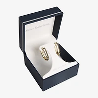 Silver Reflections Womens 14K Gold Over Brass 24mm Hoop Earrings