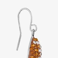 Sparkle Allure Womens Multi Color Crystal Pure Silver Over Brass Drop Earrings