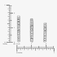 Sparkle Allure Womens Cubic Zirconia 15mm Hoop Earrings