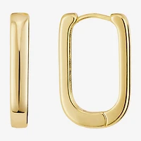Silver Reflections Womens 14K Gold Over Brass 24mm Hoop Earrings