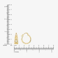 Sparkle Allure Womens Crystal 14K Gold Over Brass 24mm Hoop Earrings