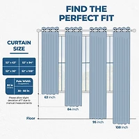 SUPERIOR® Leaves Grommet Top Energy Saving Room Darkening Set of 2 Curtain Panel