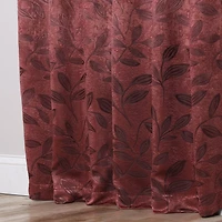 SUPERIOR® Leaves Rod Pocket Energy Saving Room Darkening Set of 2 Curtain Panel
