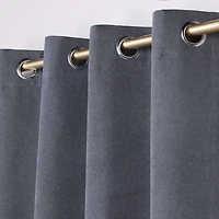SUPERIOR® Neal Grommet Top 100% Blackout Set of 2 Curtain Panel