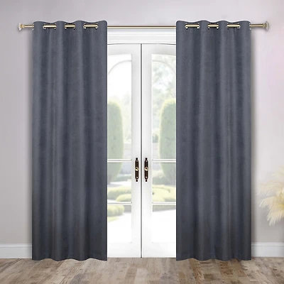 SUPERIOR® Neal Grommet Top 100% Blackout Set of 2 Curtain Panel