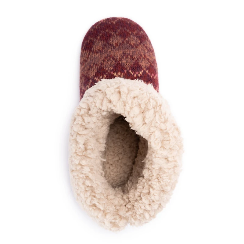 Muk Luks Ml F 26 Ds Slippers Womens Memory Foam Slip Resistant Bootie