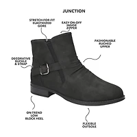 Easy Street Womens Junction Block Heel Booties
