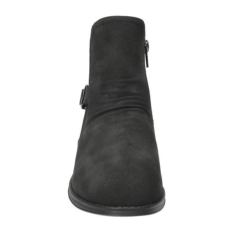Easy Street Womens Junction Block Heel Booties