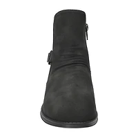 Easy Street Womens Junction Block Heel Booties