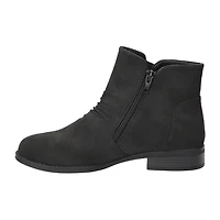 Easy Street Womens Junction Block Heel Booties