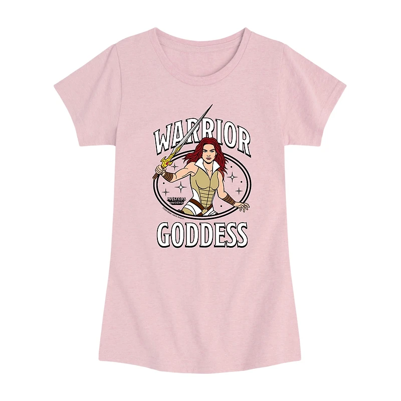 Warrior Goddess Tessa Big Kid Girls Crew Neck Short Sleeve Regular Fit Graphic T-Shirt