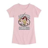 Warrior Goddess Tessa Big Kid Girls Crew Neck Short Sleeve Regular Fit Graphic T-Shirt