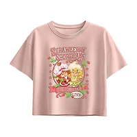 Jam Band Big Kid Girls Crew Neck Short Sleeve Regular Fit Strawberry Shortcake Graphic T-Shirt
