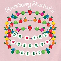 Berry Best Charm Bracelets Big Kid Girls Crew Neck Short Sleeve Regular Fit Strawberry Shortcake Graphic T-Shirt