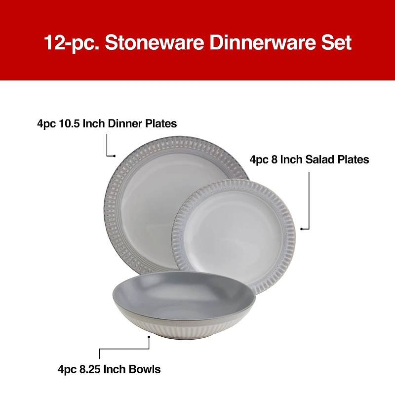 Fieldcrest Cambria 12-pc. Stoneware Dinnerware Set