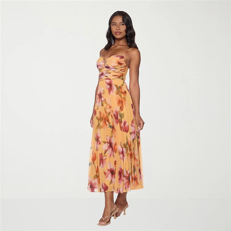 Premier Amour Womens Sweetheart Neck Sleeveless Floral Evening Gown