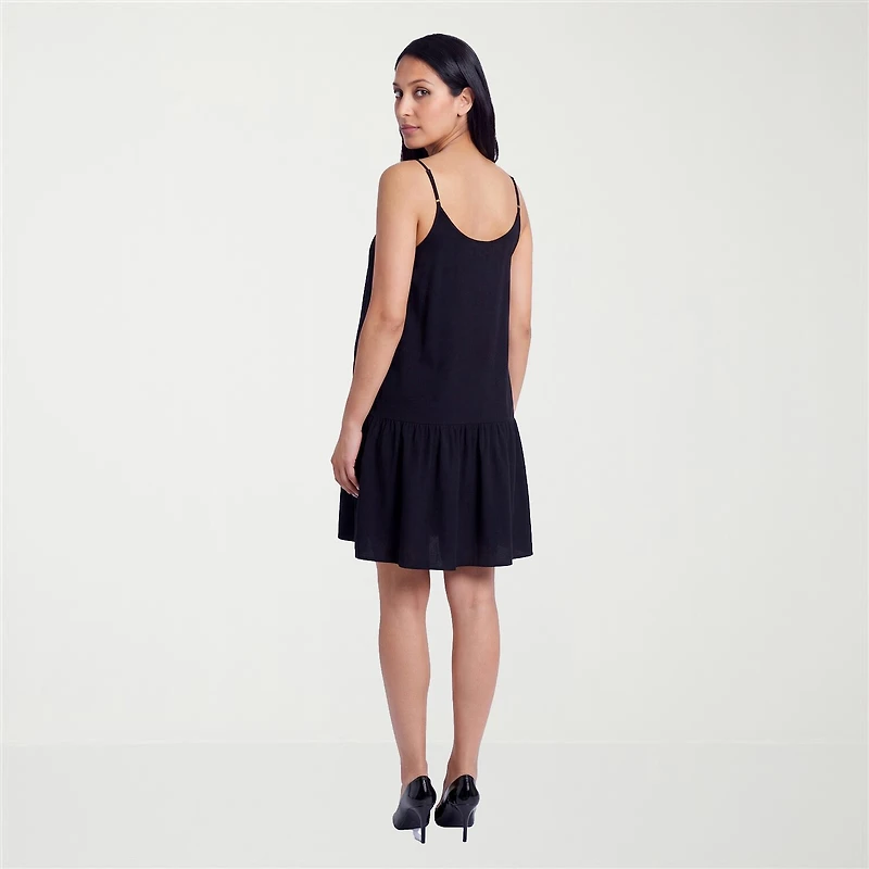 24seven Comfort Apparel Maternity Womens Scoop Neck Sleeveless A-Line Dress
