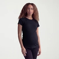 24seven Comfort Apparel Womens Maternity Round Neck Short Sleeve T-Shirt