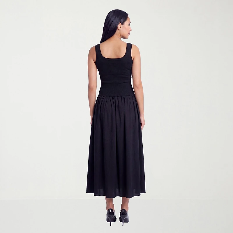 24seven Comfort Apparel Maternity Womens Scoop Neck Sleeveless A-Line Dress