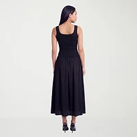 24seven Comfort Apparel Maternity Womens Scoop Neck Sleeveless A-Line Dress