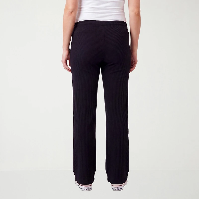 24seven Comfort Apparel Maternity Womens Wide Leg Pull-On Pant