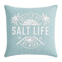 Salt Life Raffia Square Throw Pillow
